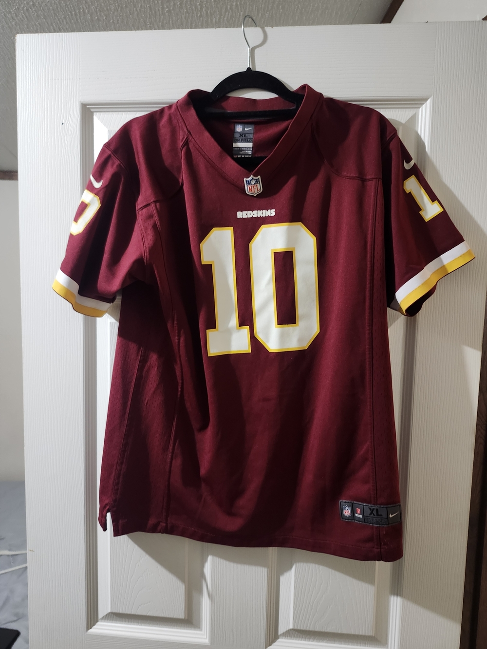 Nike Burgundy and White #10 Football Jersey. RGIII- Robert Griffin III